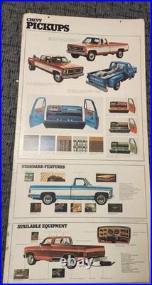 Chevrolet Square Body Vintage Dealer Cardboard Sign Promo Rare