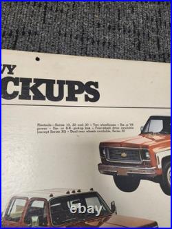 Chevrolet Square Body Vintage Dealer Cardboard Sign Promo Rare