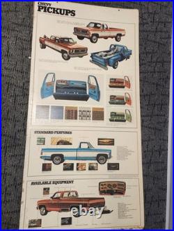Chevrolet Square Body Vintage Dealer Cardboard Sign Promo Rare