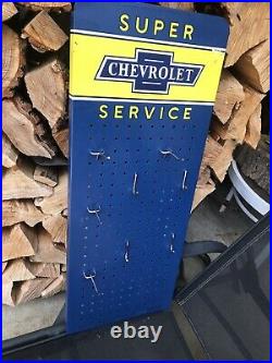 Chevrolet Super Service Sign Parts Dept used Metal Chevy old vintage