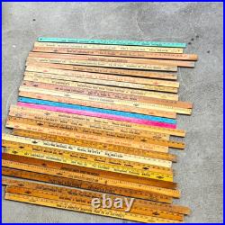 Chevrolet Vintage Dealer Advertising Wooden Rulers/Yardsticks Lot'61'62'67