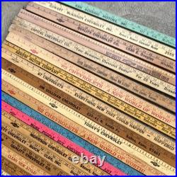 Chevrolet Vintage Dealer Advertising Wooden Rulers/Yardsticks Lot'61'62'67 Chevrolet Vintage Dealer Advertising Wooden Rulers/Yardsticks Lot'61'62'67