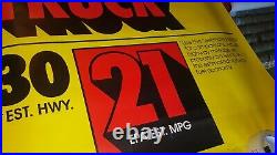 Chevy Poster MPG Economy Truck huge dealer showroom vtg 1979 lot of 2 ad 60