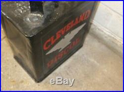 Cleveland Discol Petrol Fuel Can 2 Gallon With Brass Cap Auto Car Vintage Old