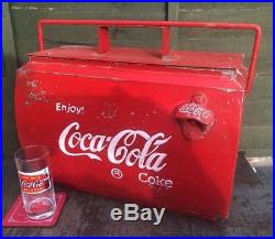 Coca Cola Coke Cooler 50s Metal CLASSIC CAR Vintage VW Campervan Advertising