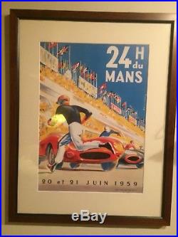 Collectables Poster Framed 1959 Ferrari Le Mans excellent condition, vintage