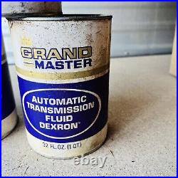 Dexron Auto Transmission Fluid Vintage Grand Auto 1 Quart Full lot of 6 man cave