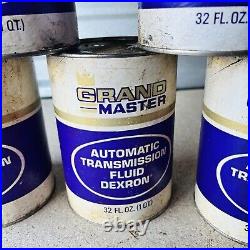 Dexron Auto Transmission Fluid Vintage Grand Auto 1 Quart Full lot of 6 man cave