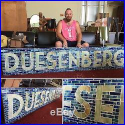 Duesenberg Stained Glass Mosaic Sign - cord auburn neon dealer vInTaGE AnTIQuE