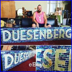 Duesenberg Stained Glass Mosaic Sign - cord auburn neon dealer vInTaGE AnTIQuE