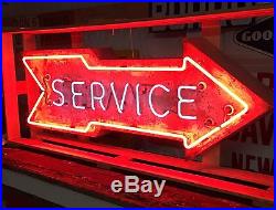 EARLY Vintage AnTiQuE FORD SERVICE ARROW Sign NEON Car Truck 1930's Dealership