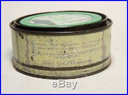 Early Antique vtg FORD Motor Co. LINCOLN Car Auto Polishing Wax TIN Can Gas Oil