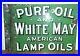 Enamel-Pure-Oil-American-lamp-White-may-Vintage-Sign-original-1910-s-porcelain-01-ekni