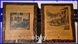 FORD 1920's Vintage 5 Advertisements Mounted on Wood Plaques
