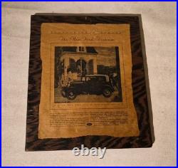 FORD 1920's Vintage 5 Advertisements Mounted on Wood Plaques