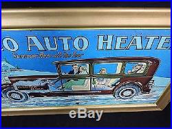 Francisco Auto Heater Tin Advertising Sign Old Vintage Car Service Gas Station
