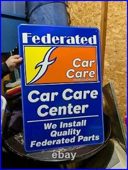 Federated car parts service sign Vintage