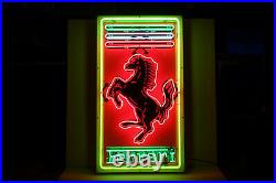 Ferrari Neon Dealership sign. Vintage Steel Enamel neon ART. HUGE 47 by 26