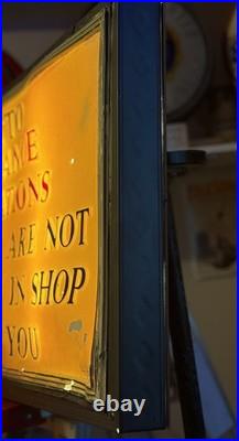 Fire Sale! Original Vintage auto repair/dealer sign fire damaged & restored