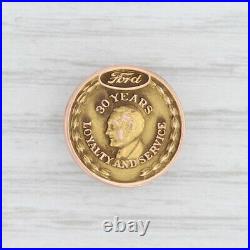 Ford 30 Years Loyalty and Service Pin 10k Yellow Gold Vintage Company Keepsake
