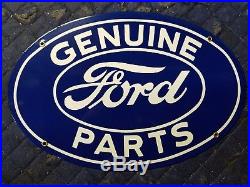 Ford Genuine Parts Porcelain Metal Sign Vintage decor oil car truck tractor gas