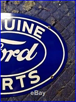Ford Genuine Parts Porcelain Metal Sign Vintage decor oil car truck tractor gas