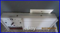 Ford Motorcraft Clock Sign Vintage Autolite