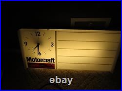 Ford Motorcraft Clock Sign Vintage Autolite