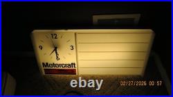 Ford Motorcraft Clock Sign Vintage Autolite