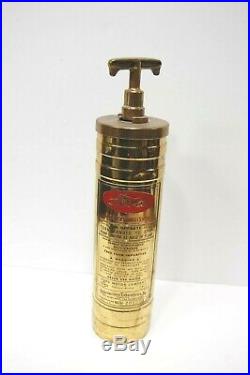 Ford Vintage Brass Fire Extinguisher Original Very Nice