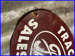 Ford Vintage Porcelain Sign 1959 Tractor Farming Machines 18 Car Truck Auto Gas