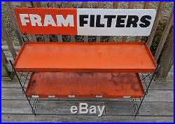 Fram Filters Vintage Auto Parts Service Station 2 Shelf Display Rack