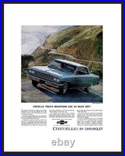 Framed Vintage LIFE Magazine Ad Original 1964 Chevy Ad