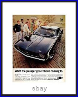 Framed Vintage LIFE Magazine Ad Original 1969 Chevy Camaro Ad