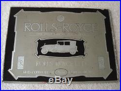 Genuine Original 1920s Vintage Rolls-royce The Best Car In The World Adv Mirror