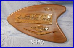 Genuine Vintage GM Chevrolet Showroom Dealership Dealer Sign Original 58 1958