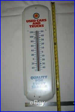 HTF Vintage 1960s OK Chevrolet Used Car Dealership Thermometer U. S. A