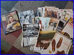 HUGE LOT 300+ Vintage Magazine FULL PAGE ADS Auto Gas Oil Tobacco Beer Trains