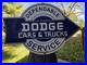 HUGE-VINTAGE-DODGE-CARS-TRUCKS-DEPENDABLE-SERVICE-PORCELAIN-SIGN-28x18-01-oxat