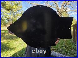 HUGE VINTAGE DODGE CARS & TRUCKS DEPENDABLE SERVICE PORCELAIN SIGN 28x18