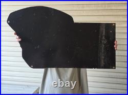 HUGE VINTAGE OILZUM MOTOR OILS AUTO SUPPLIES PORCELAIN SIGN 30 x 17