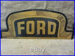 HUGE Vintage 1950s Ford Dealer Sign Antique Tractor Truck Farm Automobile 9416