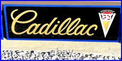 Hand Painted Antique Vintage Old Style Cadillac V Service Station CAR LOT Sign