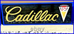 Hand Painted Antique Vintage Old Style Cadillac V Service Station CAR LOT Sign