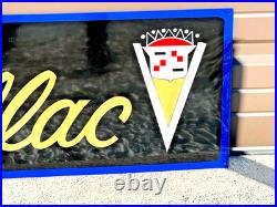 Hand Painted Antique Vintage Old Style Cadillac V Service Station CAR LOT Sign