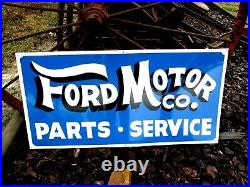 Hand Painted FORD MOTOR Co. Car Truck Auto Parts Service Dealership Hotrod Sign