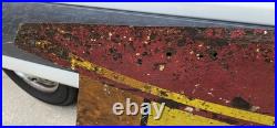 Huge 9 Ft Vintage Double Sided Plymouth Car Dealer Parts Service Sign Hanger