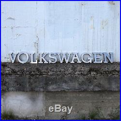 Huge Rusty VW Sign Letters Vintage Looking Dealership Volkswagon Galvanized