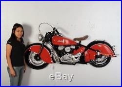 Indian Motorcycle Wall Decor Bike Display Statue Vintage Motorbike