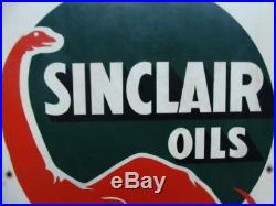 Insegna Sinclair oils lubrificanti old sign vintage per Fiat Lancia Alfa Romeo